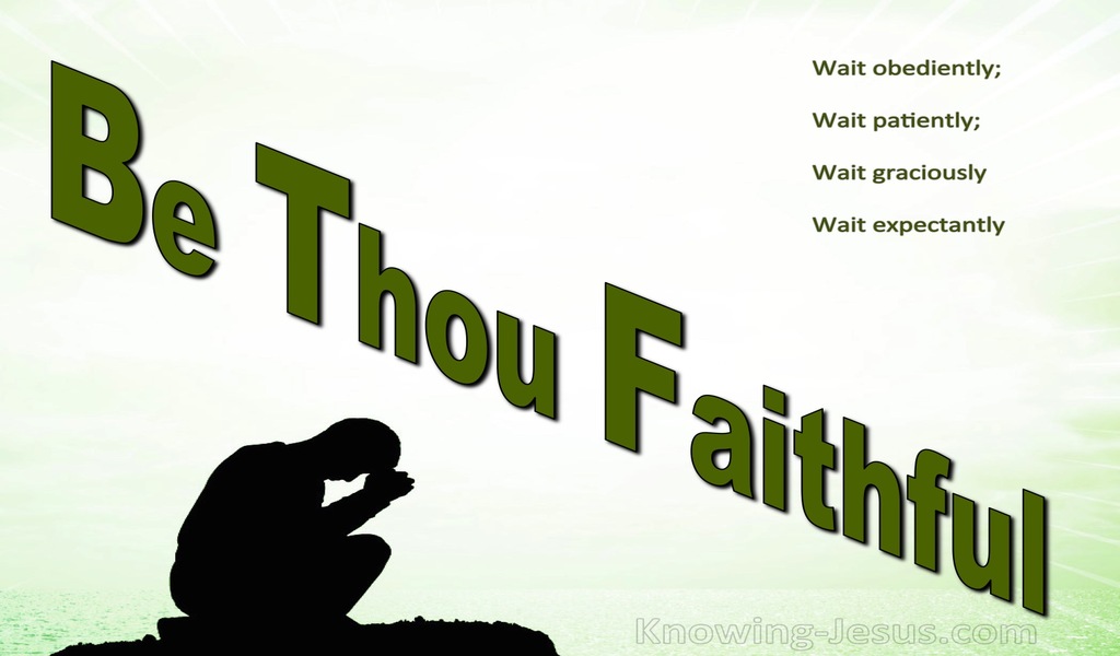 Be Thou Faithful (devotional)01-15 (green)